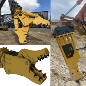 Equipment for demolition: hammers, shears