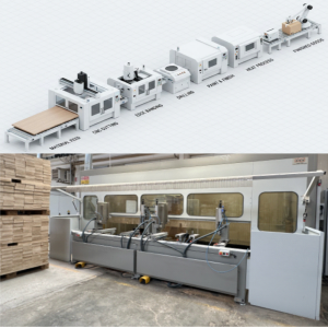 Automatic machines and lines for wood furniture manufacturing (also used)